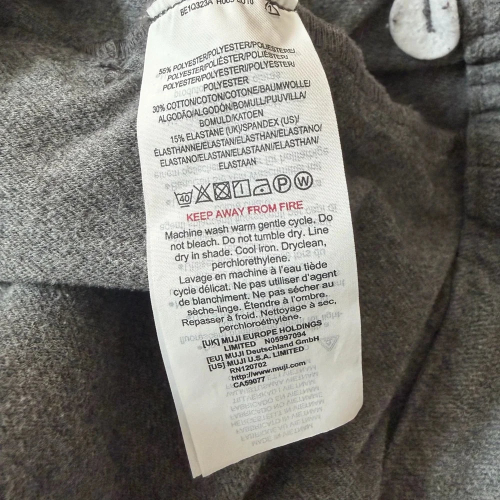 Muji Brushed Wide Trousers - sz L - Picture 7 of 7